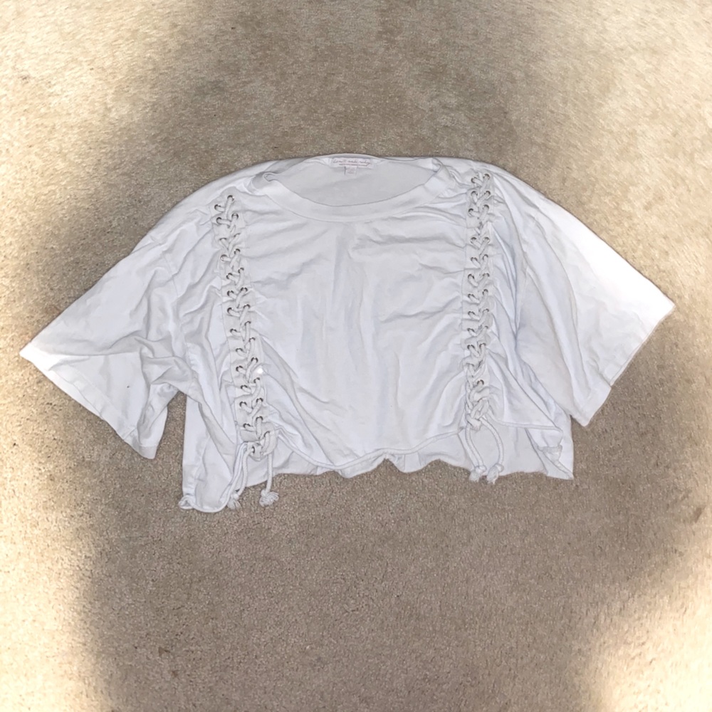 Bright White Braided Crop